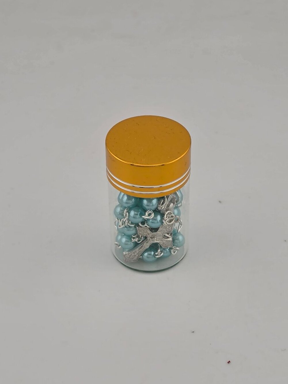 Brand New Blue Beaded Rosary
